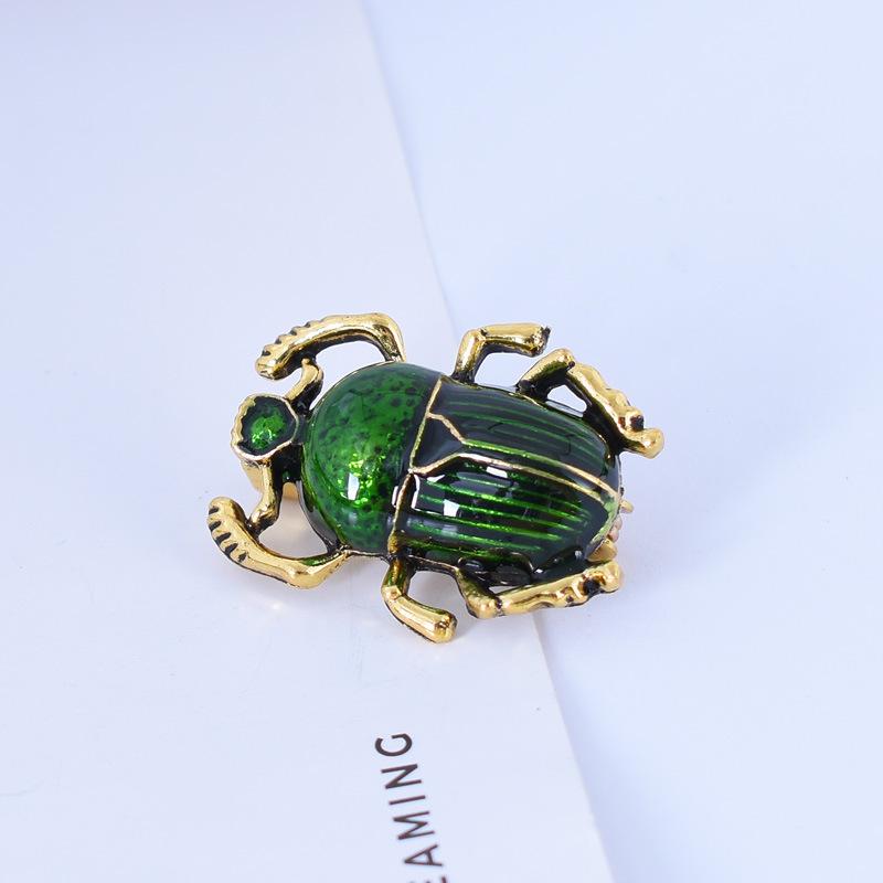 Stylish Colorful Oil Drip Beetle Brooch - Versatile European and American Enamel Design, Hot Sale