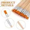 20/50/100 Pcs Wood Handle Painting Brushes Set Art Round Flat Hair Nylon Hair Paint Brush For Acrylic Watercolor