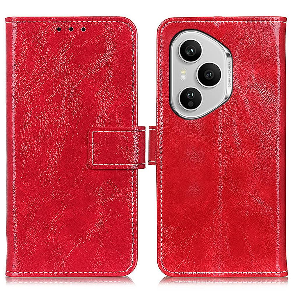 Für Honor 400 Pro 5G (Global) Hülle Brieftasche Leder Handyhülle Crazy Horse Textur