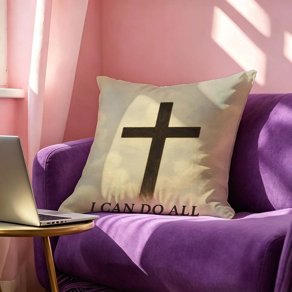 Bible Verse Jesus Christ Christian Pillow Case Square DoubleSided Sofa Cushion Cover Bedroom Bedside Pillow