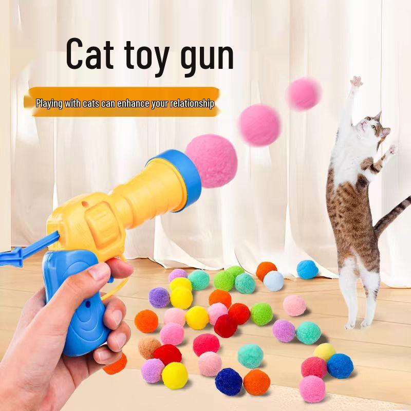 Interactive Cat Toy Gun - Plush Self-Hi Pet Supplies