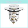 Sleek Silver Sink Drain Pop-up Core Anti-clogging Modern Bathroom Solution