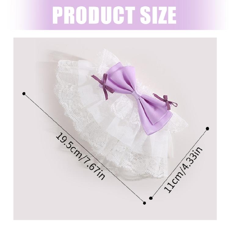 1 Pair Easy Attach Cosplay Hand Sleeves Lace Trimmed Quick Adjustment for Various Outfits Practical Wrist Cuffs