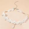 1PC White Lace Pearl Collar Necklace for Women Girl Elegant Sweet Lace Choker Necklace Kpop Neck Jewelry Accessories Gift