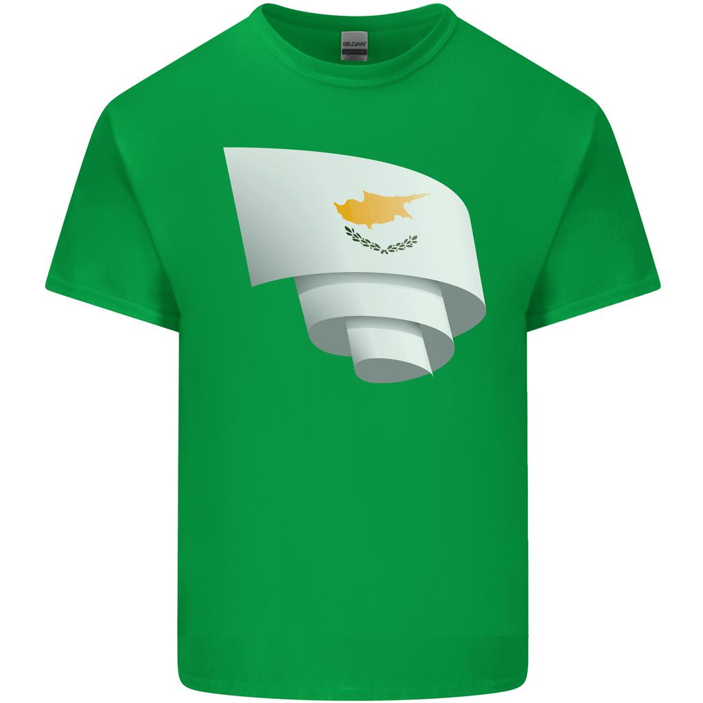 Curled Cyprus Flag Cypriot Day Football Unisexs Light Cotton Tshirt
