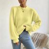 Women's Casual Color Mock Neck Long Sleeve Pullover Sweater Knit Top