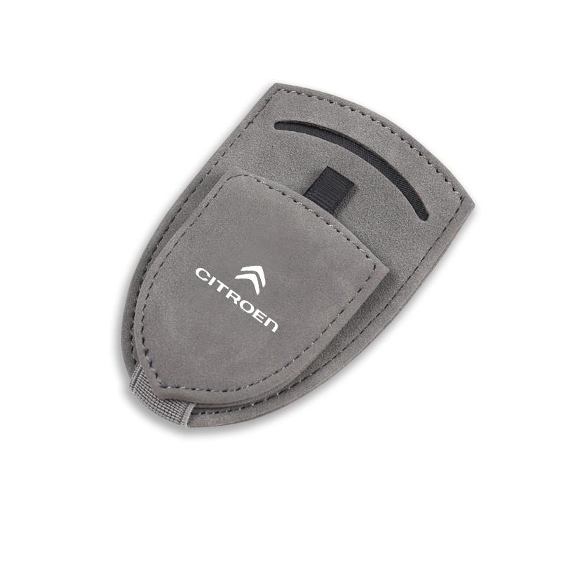 Suede Glasses Clip Car Sun Visor Card Ticket Clamp Fastener For Citroen e-C3 e-C4 X C5X C3 C4 Cactus Picasso C-Crosser C6 C1 C2 akr256