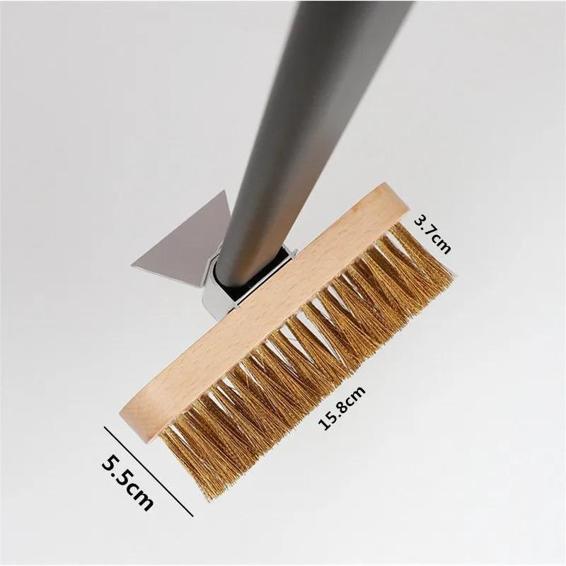 Pizza Stove Oven Clean Copper Brush Scraper Household Grill Brass Bbq Rack Machine Cleaning Brush with Long Handle Pizza Peel