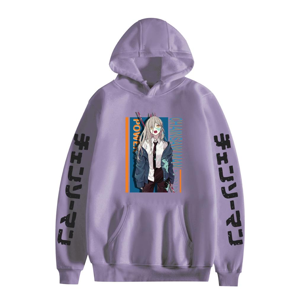 Chainsaw Man Hoodie Autumn Winter Fleece Streetwear Tops