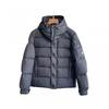 Mens Womens Hooded Down Jacket Warm Winter Coat With Shoulder Tabs 86-90% White Duck 300g Fill Windproof Nylon Shell