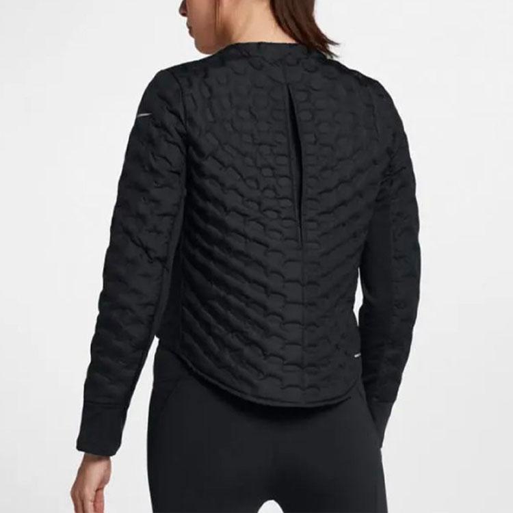 Nike Aeroloft Solid Color Running Long Sleeve Cotton Jacket Women Jacket Black 929133-010