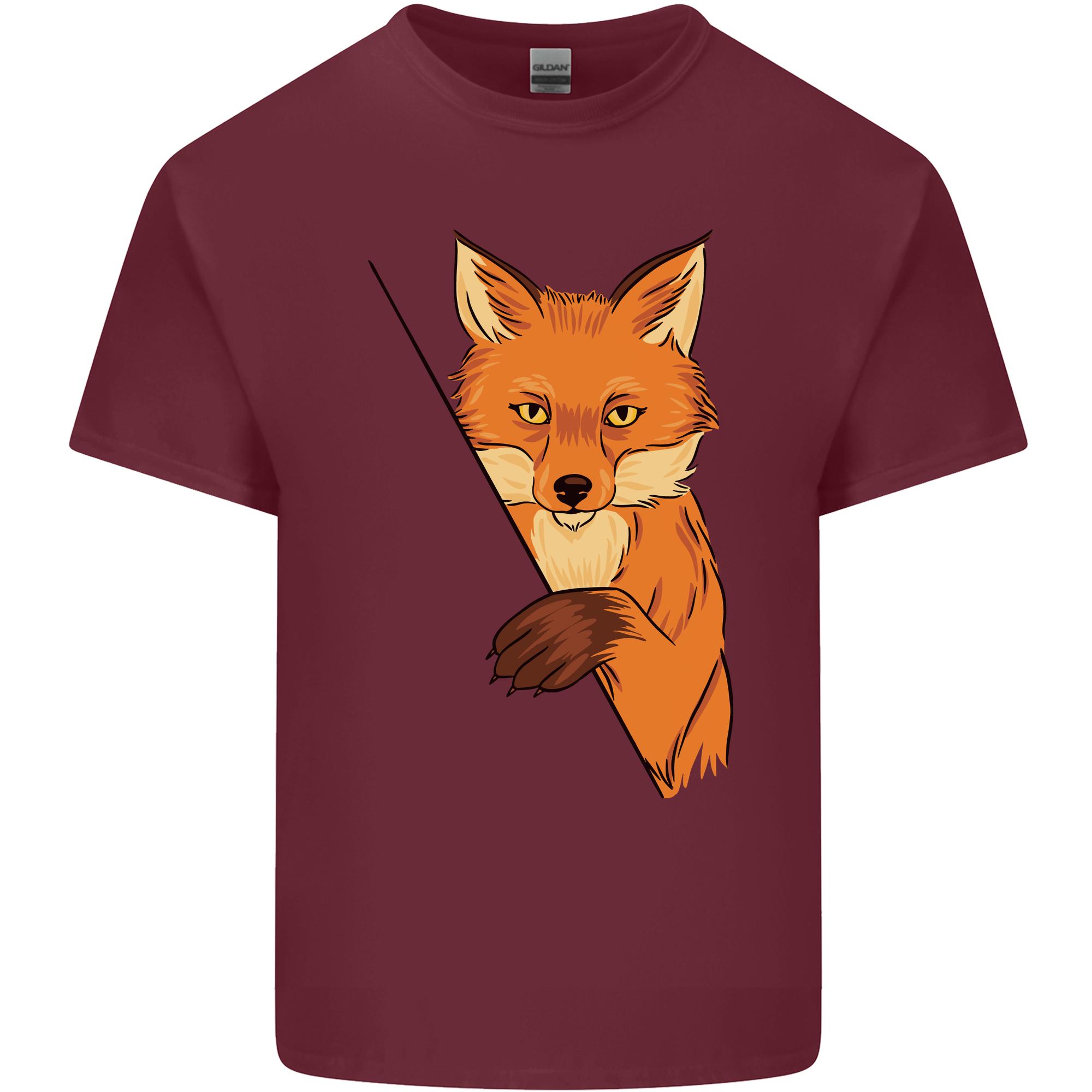 An Orange Fox Illustration Unisexs Light Cotton TShirt S