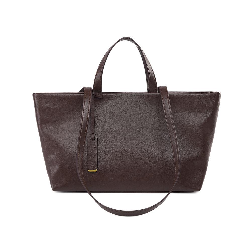 Single Shoulder Bag, New Commuter Women's Bag, Fashionable and Relaxed Women's Handbag, Retro Soft Leather Tote Bag