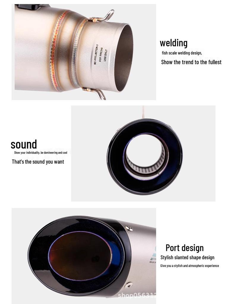 Ninja Z250/Z300/Z400 MT07/09 R25/R3/R6 Street SC Double/Triple Layer Motorcycle Exhaust Pipe