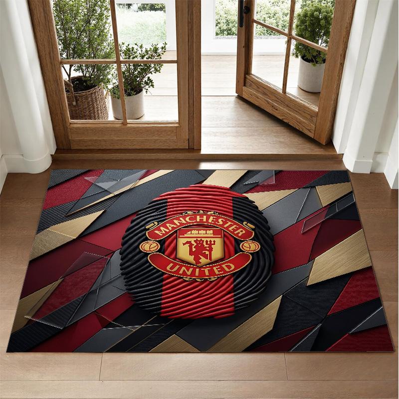 Manchester United Design Kristall Samt Teppich Weiche Dekorative Matte für Schlafzimmer Eingang