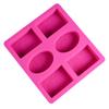 6 Cavity Rectangle Oval Silicone Soap Mold Handmade Soap Making Craft for Home Bathroom Soap Forms