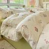 Princess style bed four-piece set pure cotton pure cotton small fresh bed sheet single quilt cover dormitory three-piece set duvet cover