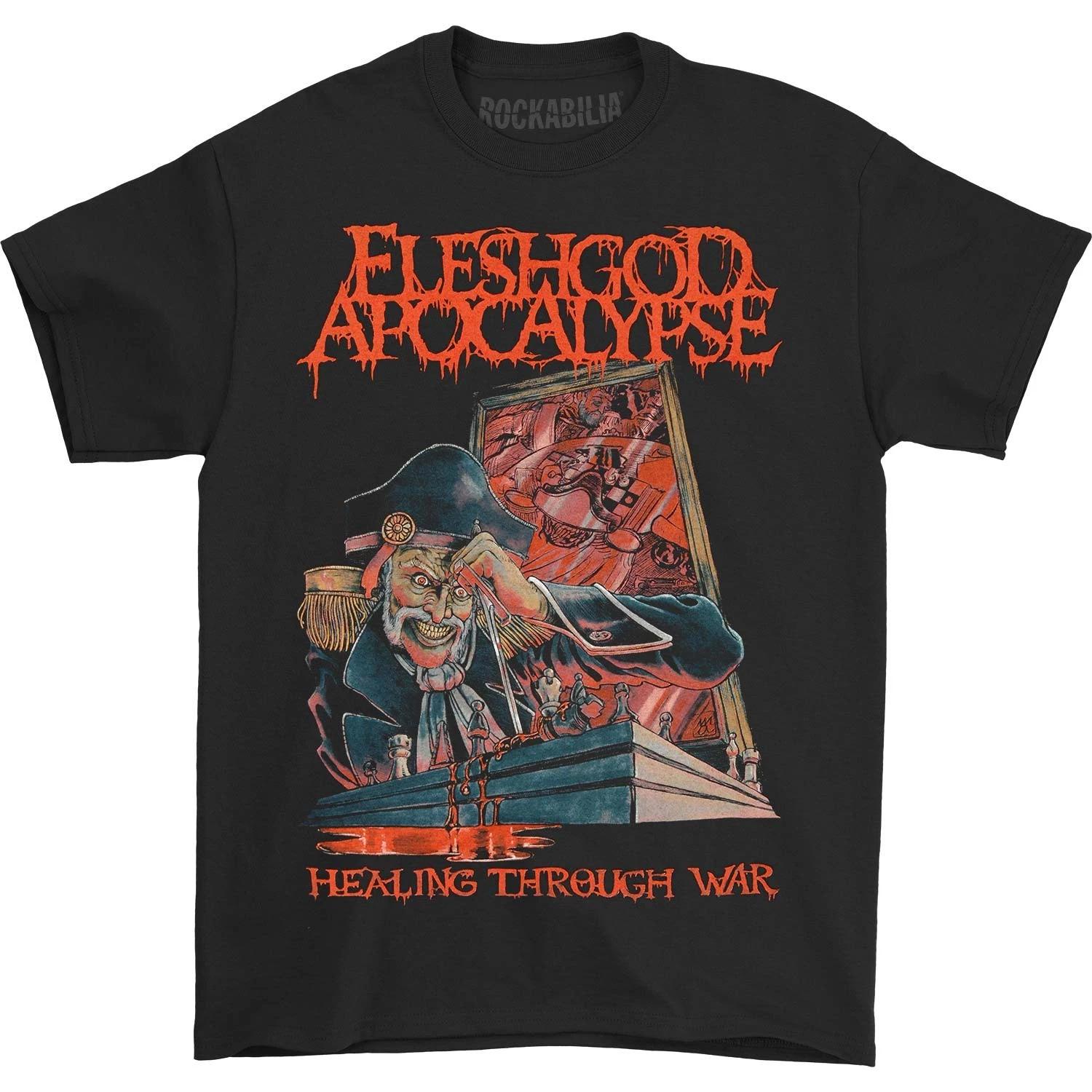Men s Fleshgod Apocalypse Healing Through War T-shirt X-Large Black L
