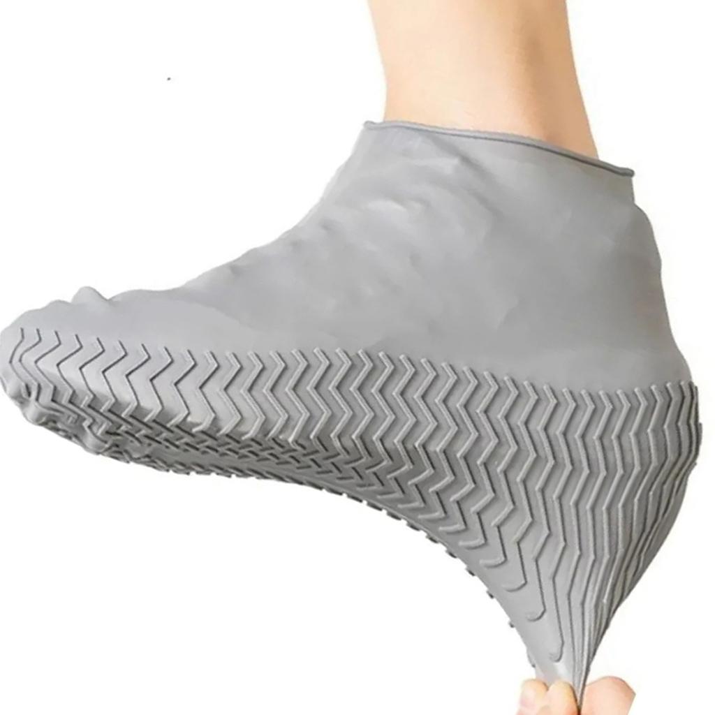 1 pereche de huse de pantofi din silicon impermeabile, reutilizabile, în aer liber, rezistente la ploaie, pentru bărbați și femei