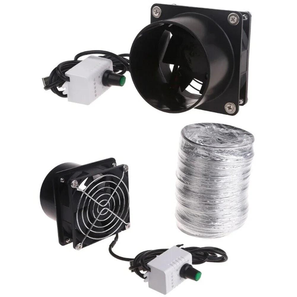 High-Performance Ventilation Fan with Powerful Suction and Plastic Duct Pipe for Effective Smoke and Dust Extraction