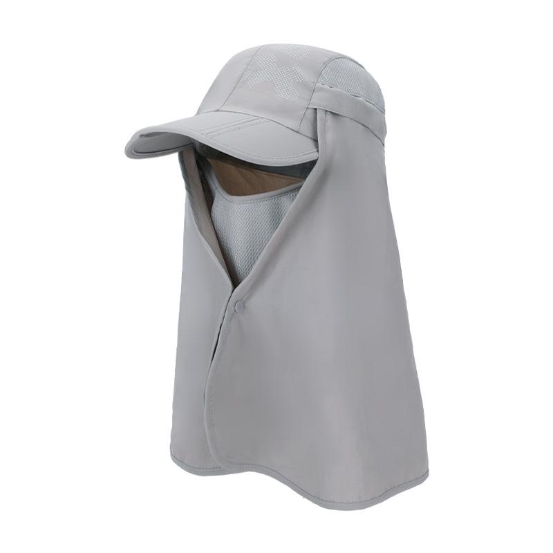 Summer large shawl sun hat outdoor quick drying breathable hat women's mountaineering folding baseball cap men's sun protection cap