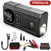 39800mAh Car Wireless Air Pump with Light Jump Starter Electric Tire Pump USB Rechargeable Bicycle Air Compressor for Car Tires
