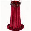 Men's Halloween Feather Cape Costume Dark Forest Cloak for Costume Party and Events