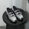 Leather version~ Retro bow silver ballet shoes women's head Mary Jane shoes flat bottom light mouth single shoes