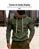 Men's American Style Heavyweight Plus Velvet Hooded Outdoor Workwear Sweatshirt - Multi-Pocket, Long Sleeve, Autumn/Winter Warmth