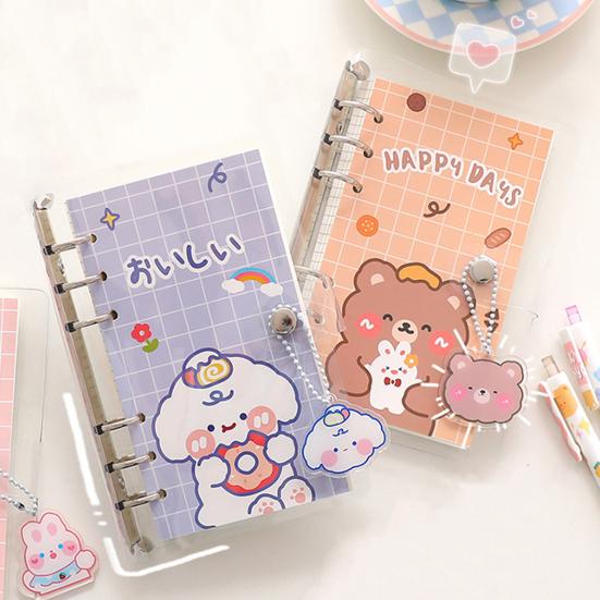 1 Set Scrapbook Notebook Refillable Loose Leaf Detachable Thickened Paper No Ink Bleeding Smooth Writing 100 Sheets Diary Notebook School Accessory