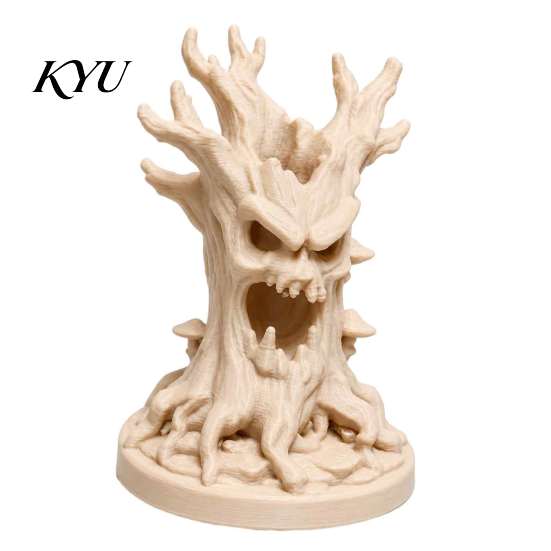 Dark Fantasy Desktop Decor 3D Printed Tree Spirit Figurine, Gothic Ferocious Monsters Ornament for Novelty Halloween Gift Miniature Landscaping,