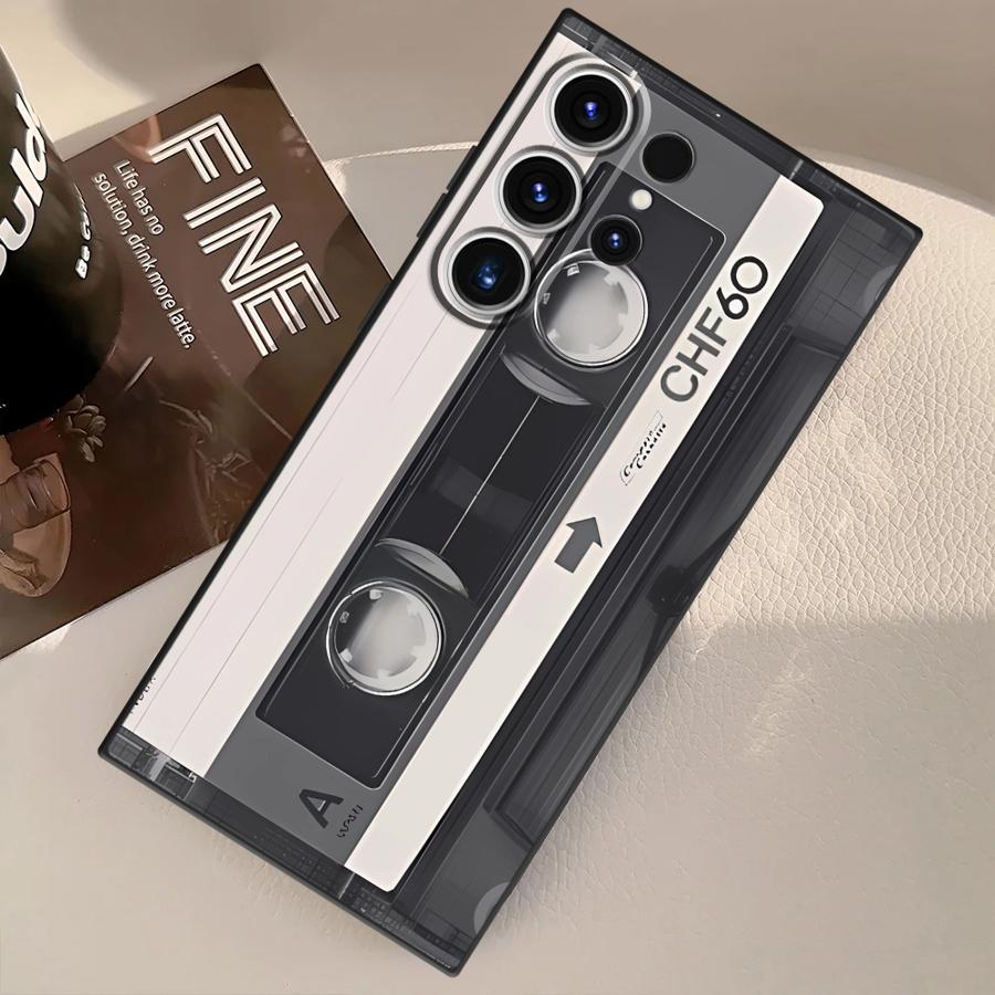 Lucky Tape Pattern Soft Back Phone Cover Case for Samsung Galaxy S24+ S23 FE S25+ S22 S24 Plus S21 S9 S20 S25 Ultra