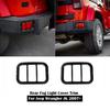 Black Rear Fog Lamp Light Guard Cover Trim Frame For Jeep Wrangler JK 2007-2017