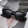 European and American style retro thick frame square sunglasses rice nail decoration Internet celebrity street photography accessories men and women s