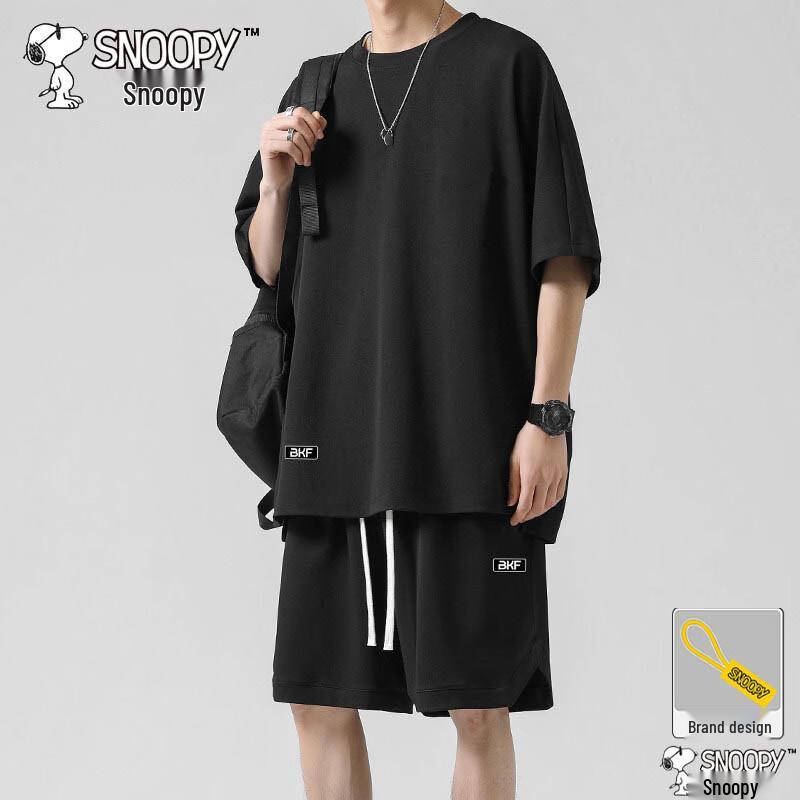 

SNOOPY Men s Summer Ice-Feel Breathable Sportswear Set S
