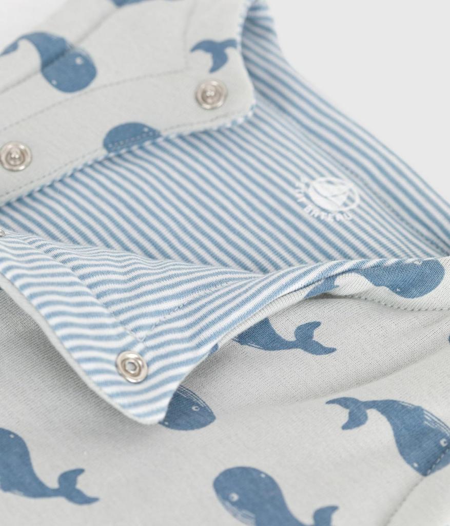 Petit Bateau Reversible Vest A0EBM Blue 12 Months 74cm Gray/Light