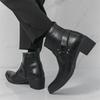Neue Mode Designer Winter Spitz Lackleder Chelsea Stiefeletten Für Männer Flach Schwarz Braun High Tops Schuhe Zapatos Hombre