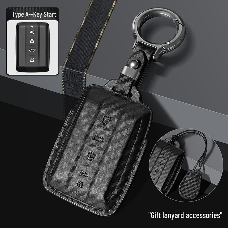 Carbon Fiber Car Key Case 700 with 24 Key Tank & 300 Key Shell Buckle Box