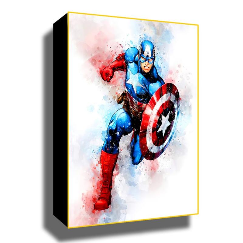 Disney Marvel Poster Avengers Tuval Tablo Kaptan Amerika Örümcek Adam Demir Adam Süper Kahraman Duvar Sanatı Çocuk Odası Dekoru Hediyeler