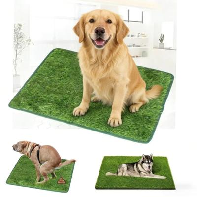Dog Grass Mat Pee Pad Ultimate Washable Dog Grass Mat Reusable Odor-Control for Pet Training Easy-Clean Pee Pad Non-Slip Backing