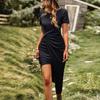 New Fashion Trend Women's High Elastic Light Casual Knitted Dress