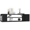 TV Wall Cabinet Black 100x30x26.5 Cm Engineered Wood