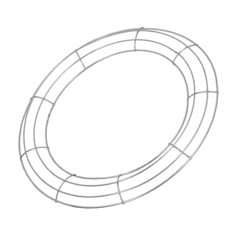 Wire Wreath Frame Round Metal Wreath Form with Ring Design for DIY Crafts Floral Projects Home Decor Holiday Weddings