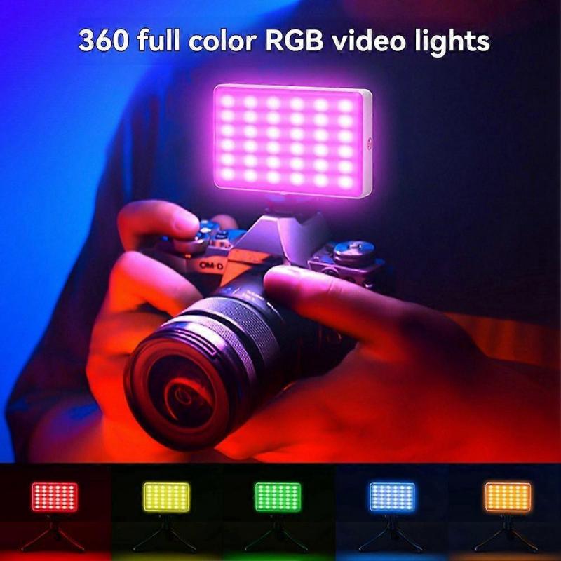 Bi-Color LED Selfie Light with Clip 3000mAh Rechargeable Battery Ideal for Video Conferences, Vlogs, and Laptop Use