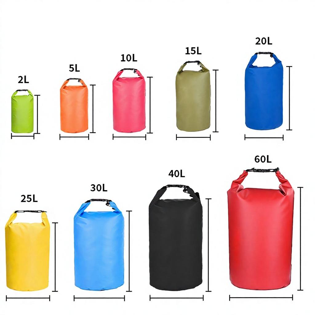 Factory Direct Sales Stock Outdoor Waterproof Bucket Bag Single-Shoulder Double-Shoulder Rafting Swimming Floating Dry Bag