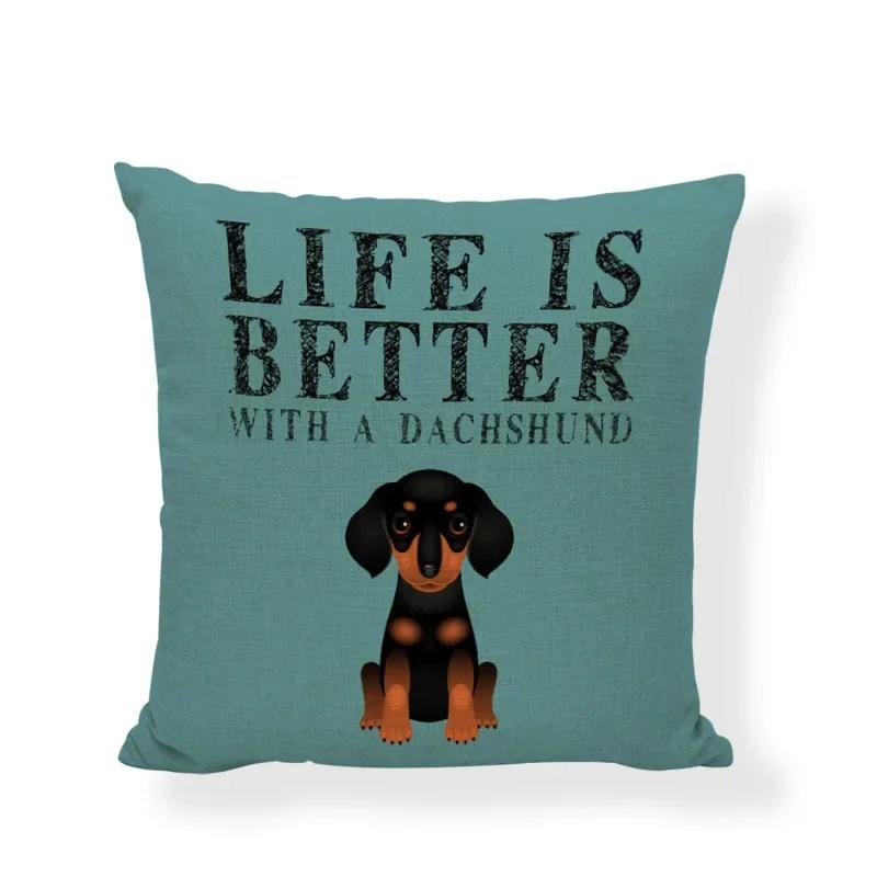 New Design Dog Cushion Covers Cute Animal Seagull Butterfly Painted Home Decor Living Room Couch Gifts Throw Pillows Cases