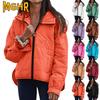 Jaquetas e casacos femininos vintage casual cor sólida estampa outono inverno manga comprida