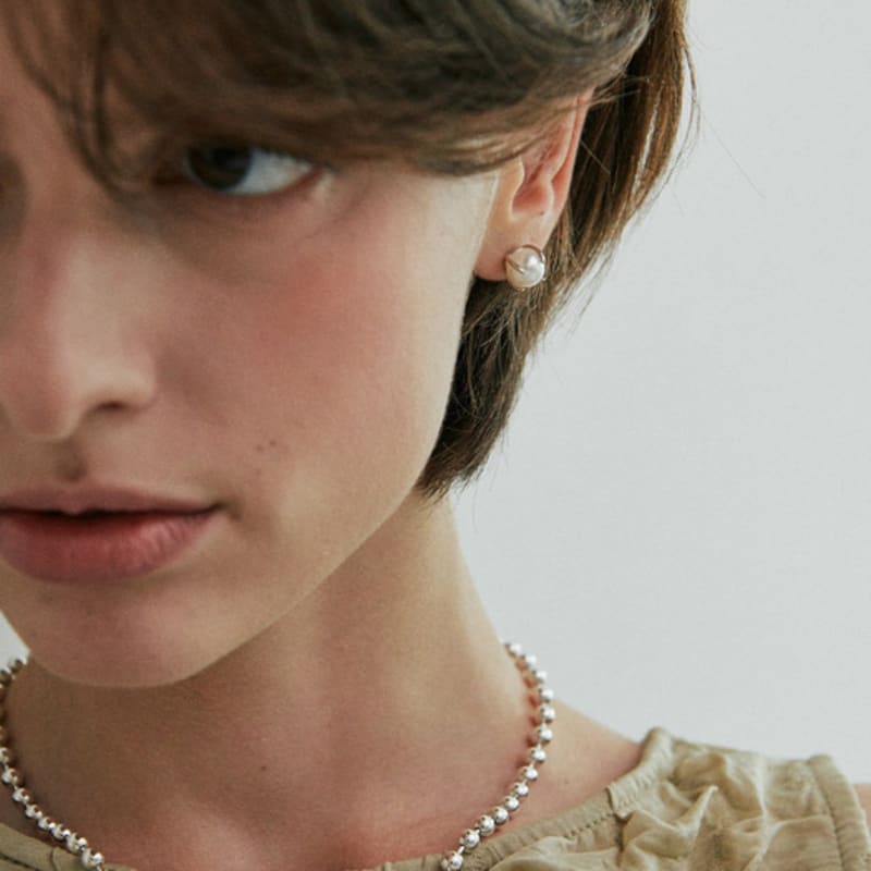 Verte [925 Silver] Deux.silver.225 / Ecrin Pearl Earring (8mm)