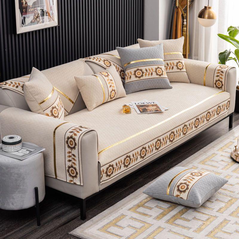 Chenier Sofa Cushion, Universal Fabric for All Seasons, Non-slip Sofa Cover Towel, All-inclusive Seat Cushion Cover