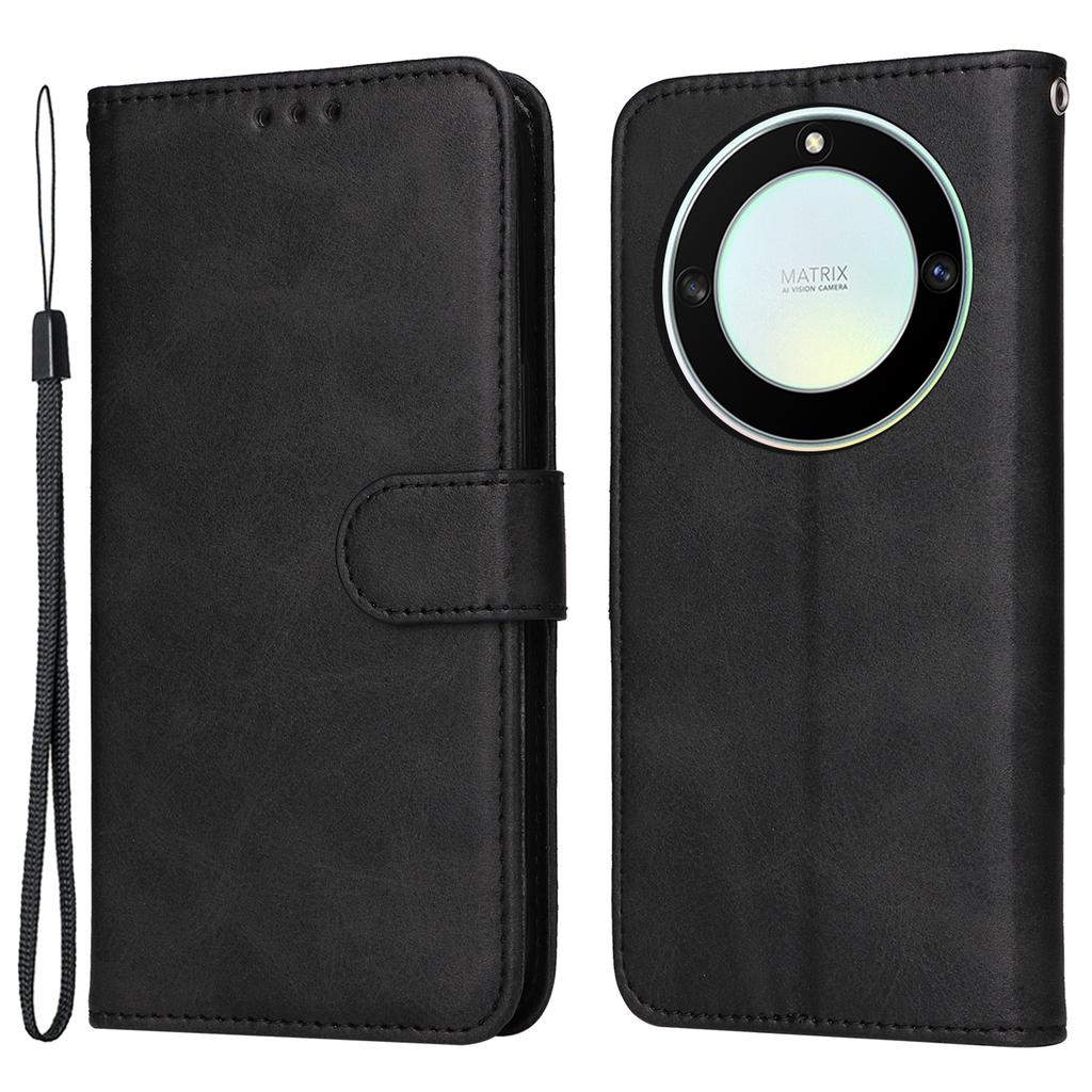 For Honor X40 5G/X9a 5G/Magic5 Lite 5G PU Leather Phone Case Stand Wallet Calf Texture Smartphone Cover